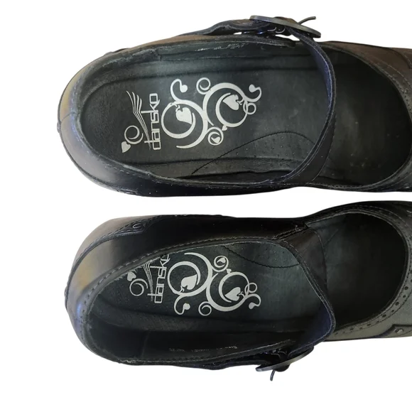 Dansko Nevin Mary Jane Pumps Leather Womens Sz 41/ 10.5-11 Dark  Academia Goth - Picture 8 of 16